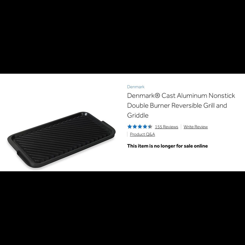 Denmark Cast Aluminum Nonstick Double Burner